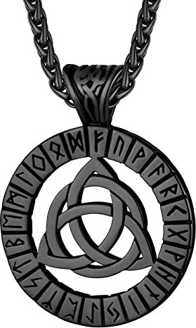 Richsteel Wikinger Valknut Anhänger mit Rune Symbol Nordischer Viking Amulett