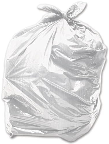 50 x White 90L Medium-Duty (28 Micron / 112 Gauge) Alina Coloured Refuse Sack/Polythene Dustbin Liner/Plastic Bin Bag / 90 Litre White Garbage Bag