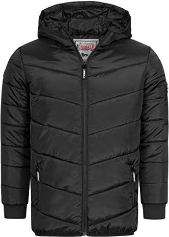 Lonsdale Jungen Jacke mit Kapuze BRYNGWYN 164, Black