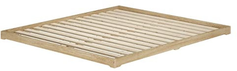 Erst-Holz Futonbett 160x200 platzsparend extra niedriges Loftbett Esche geölt V-60.47E-16, Ausstattung:Rollrost inkl.
