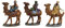 TIENDA EURASIA - Set de 3 Reyes Magos, Figuras para Belen de Los Reyes Magos, Fabricados en Resina, Decora tu Nacimiento con Las Clasicas Figuritas de los Reyes Magos (Reyes a Camello)