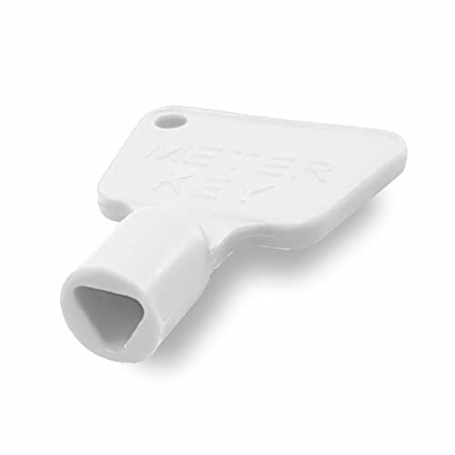 SUL Meter Box Key - Gas Meter Key - Plastic Utility Key - Meter Cupboard Key - Triangle Key - Electric Meter Key - Triangle Socket Spanner Key - 2 Pack (White)