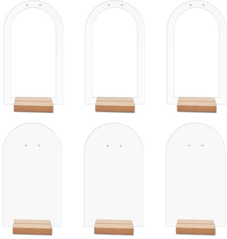 STOBAZA 6 Stücke Acryl Ohrring Ständer Schmuck Einzelhandel Halter Bogen Acryl Ohrring Halter Einzelnes Paar Ohrring Veranstalter Für Show Einzelhandelsmarketing
