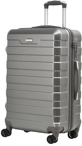 RMW Suitcase Large Medium Cabin Size | Hard Shell | Lightweight | 4 Dual Spinner Wheels | Trolley Luggage Suitcase | Hold Check in Luggage | TSA Combination Lock (Dark Grey, Large 28)