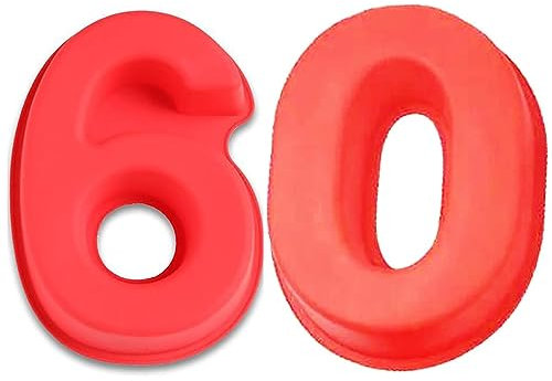 Van Der Linn Silicone Number Mould 60 Extra Large Cake Baking Tin Mould Birthday