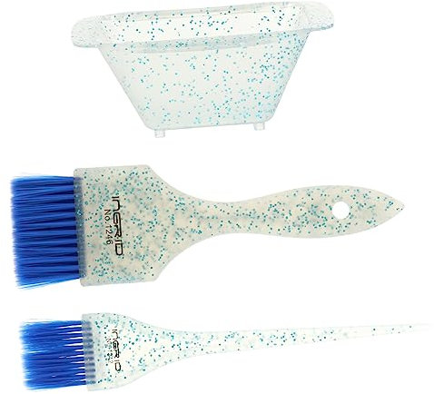 Beatifufu 1 Juego Accesorios Para Teñir El Cabello Herramienta Para Decolorar El Cabello Cepillo De Tinte y Cuenco Tinte De Pelo Azul Tinte Cuencos Conjunto Barba Hombre Manejar Piel Suave