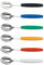 6er Set Giesser Messer Besteck Teelöffel Kaffeelöffel Löffel klein Rostfreier Stahl, Ergonomischer Griff, Spülmaschinenfest - Made in Germany - Schwarz, Blau, Gelb, Grün, Rot, Weiß