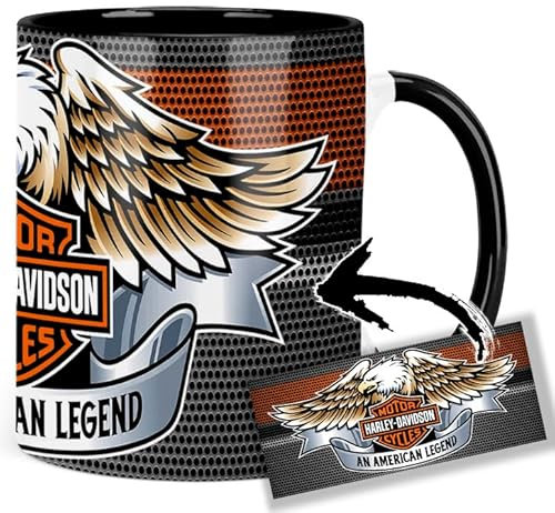 MasTazas Harley Tasse Davidson A Tasse Ceramique Intérieure et Poignée Noire Mug