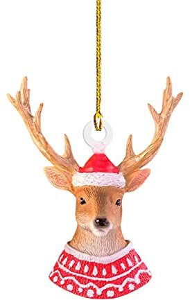 1 Stück Anhänger Weihnachten Acryl Basteln Weihnachten Anhänger Weihnachtsschmuck Lustige Weihnachtsdeko Bunt Ornamente Christmas Ornaments Funny Weihnachtsanhänger Auto Anhänger