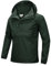 33,000ft Herren Regenjacke Leichter Wasserdichter Packbarer Pullover mit Kapuze und Reflektor für Fahrrad Wandern Outdoor, Armeegrün L