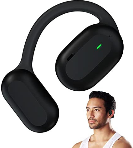 Fulenyi Bone Conduction Earbuds, Ear Clip Open Ear Bone Conduction Earbuds, Bone Conduction Headphones, Open Ear Headphones Blue Tooth for Running Sports
