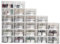 Dekltus 24 Stück Schuhkarton Schuhboxen,Transparent Schuhaufbewahrung Schublade Stapelbar Aufbewahrungsbox für kleine Gegenstände, Zeitschriften,Bücher,Schuhe - 33×23×14cm