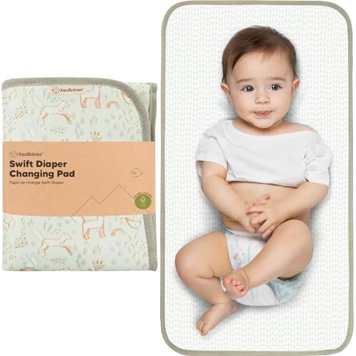 Tragbares Wickelunterlage für Unterwegs - Wickelunterlage Waschbar - Faltbar Baby Wickelauflage Wasserdicht - Kleines, Leicht Wickelunterlagen für Baby (Fox Vale)