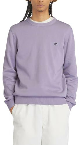 Timberland Cotton YD Sweater Maglione, Viola Cenere, S Uomo