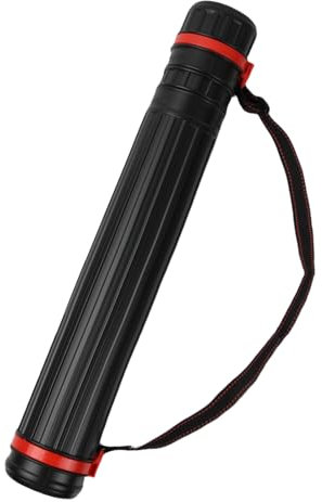 Document Storage Poster Tube Extendable, Plastic Artist Drawing Carry Tube with Adjustable Shoulder Strap, Portable Waterproof Telescopic Storage Tube from 45cm to 71.5cm