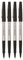 Paper Mate Flair Fineliner Pens - Ultra Fine Point 0.4mm - Black Ink - Pack of 4