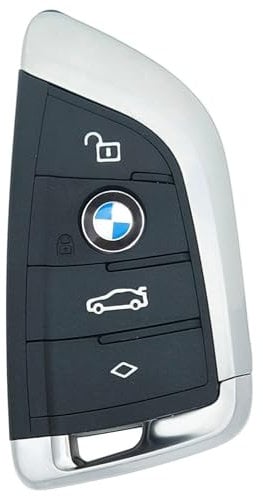 Smart Replacement Key Fob Cover fit for BMW 1 3 5 Series X1 X2 X3 X5 X6 Z4 328i Z4 M5 M6 F10 F15 F35 F40 F45 GT Keyless Entry Key Fob Shell (Black)