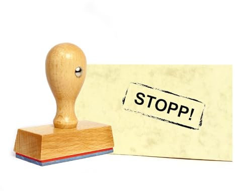 Dekolando Lehrerstempel Stempel für Lehrer Schulstempel Unterricht Grundschule Abitur Realschule Studium Bewertung Motivation Beurteilung Bürostempel 49 x 19 mm (Stopp)