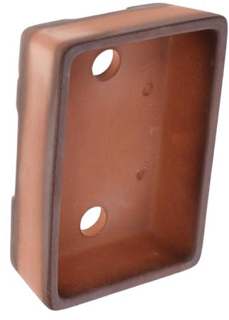 PHENOFICE Breiter Topf - Bonsai-töpfe Aus Ton - Großer Topf Für Den Innenbereich - Glasierte Blumentopf-Dekoration - Tisch-übertopf-Ornament