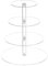 QWORK® 4-Tier Cupcake Stand, Acrylic Cake Stand, Round Cake Tower, Donut Stand, for Weddings, Birthdays, Parties