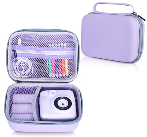 Riosin Étui pour Appareil Photo Instantané pour Enfants Compatible avec Les Appareils Photo Instantanés YORKOO/OPERHOO pour Enfants, pour Jouets pour Filles et Garçons - Étui Uniquement (Violet)