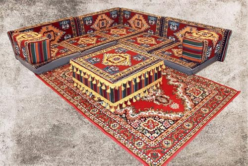 Generisch Arabisches Sofa, Orientalische Sitzecke, Sark Kösesi, Kelim, Boden Sofa, Sitzkissen, Orientalische Sitzkissen, Majlis Sofa, Osmanlisches Sitz