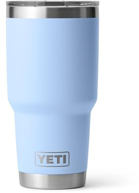 YETI Rambler 30 oz Tumbler, Stainless Steel, Vacuum Insulated with MagSlider Lid, Big Sky Blue