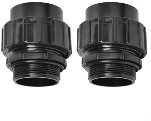 URPIZY Lot de 2 connecteurs pour pompe à sable de 1,5 à 2 pour tuyau Hayward - Raccord coulissant pour piscine - Noir