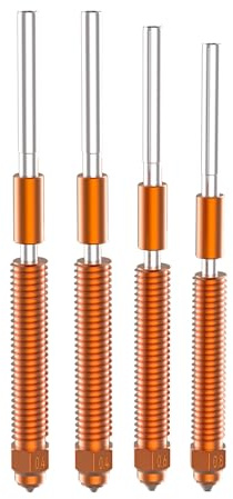Schnellwechseldüse für K2 Plus, 2 Stück 0.4mm, 1 Stück 0.6mm, 1 Stück 0.8mm Einfach zu montieren und demontieren 3D Druckerzubehör für Filament PLA, ABS, PETG, TPU, PP, PC