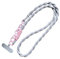 Diyxisk Handykette Universal, Gedrehter Zopf Handykette, Kontrastfarben Handyband zum Umhängen, Diagonale Handy Kette, Mode Handyband, für Elternschaft, Urlaub, Outdoor, Reisen (Grau,Rosa)