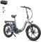 Fafrees F20 PRO E-Bike Klapprad Elektrofahrrad 20 Zoll Fatbike, 250W Motor 36V 18AH Akku, 20 * 3,0 Zoll Mountainbike Elektrofahrrad 40 Nm (Hecktasche + Pumpe, Buntes Grün)