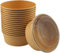 Enpack - 1300ml Bowl für Lebensmittel aus Kraft Papier mit RPET Deckel - Einweg Papp-Salatschale mit PLA Innenbeschichtung - Bio-Schale (50)
