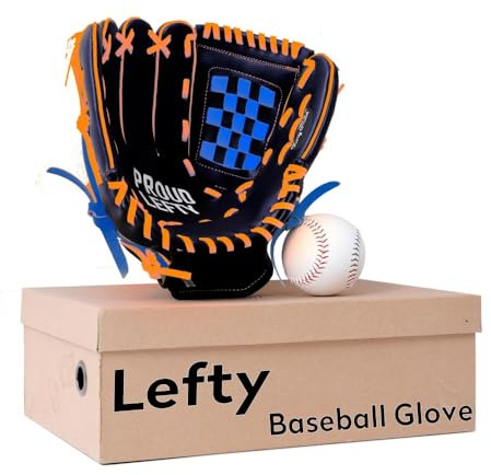 Guante de béisbol para zurdos para niños, guante de béisbol para zurdos de nivel básico, guantes duraderos para entrenamiento de niños y jóvenes. 10.5 pulgadas, edad 4-7 años