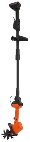 YUNRUX Elektro Bodenhacke Akku Motorhacke 10 cm Arbeitstiefe 10cm Arbeitsbreite Gartengrubber Kultivator Bodenfräse Radantrieb Ackerfräse Gartenfräse Gartenhacke 60 Minuten Ausdauer mit Ladegerät