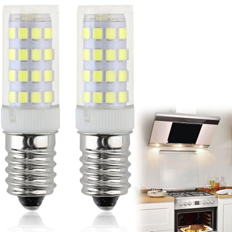 Cateye E14 LED Bulb Cooker Hood 5W (50W Halogen Equivalent), AC220-230V, Small Edison Screw SES, Non-Dimmable, 550LM, for Cooker Hood, Extractor Fan, Fridge, Home Lighting, Oven, Pack of 2