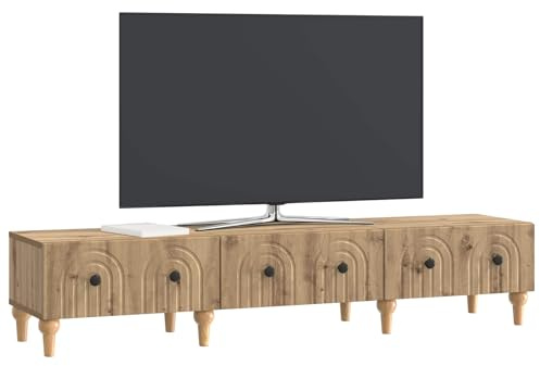vidaXL TV-Schränk Artisan-Eiche 147 x 34,5 x 30 cm Holzwerkstoff, Wohnzimmer, moderner rechteckiger Stauraum, multifunktionale Schrank, minimalistisches TV-Möbel