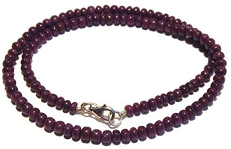 Rubin echt Edelstein Button Kette Halskette Collier Verlauf