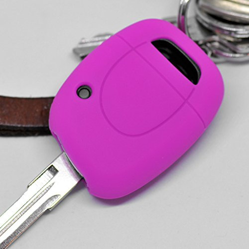 Soft Case Schutz Hülle Auto Schlüssel Pink kompatibel mit 1 Tasten Funkschlüssel Clio Twingo Kangoo