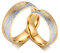 KnSam - Edelstahl Gold Paar Ringe, 6mm von Breite Eheringe Damengr. 65 (20.7) & Herrengr. 70 (22.3)