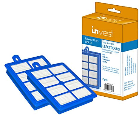 Invest Filter FC8031 / FC8038 EPA Filter/Mikrofilter / Luftfilter/Aktivfilter für Philips Staubsauger Filterwechsel Waschbar (2 PACK) - Ersatz
