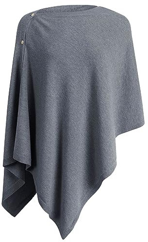 PULI Damen Schal Poncho Decke Cape Cardigan Kaschmir/Kaschmir Wickelschal Geschenk für Mutter