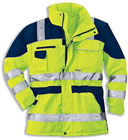 Uvex Construction Protection Flash Herren-Arbeitsjacke - Warngelbe Männer-Sicherheitsjacke - Sehr Gute Thermoisolierung 5XL