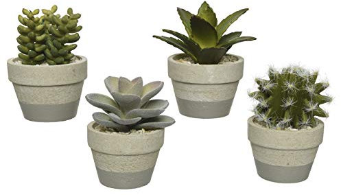 Kaemingk Sukkulente im Beton Topf Kunstpflanze Stückpreis