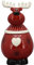 Pommerntraum ® | Rentierdose Keramikdose Bonbondose aus Keramik Bonboniere Teedose Zuckerdose Vorratsdose Weihnachtsdose (RENTIER rot)