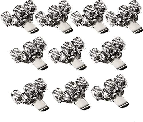 Stiftehalter Taschenclip, 10 Stück Edelstahl Stiftehalter Tasche Edelstahl Stifthalter Clip Silber DreiLöcher Metall Stifthalter - Ideal für Ärzte, Krankenschwestern, Piloten, Hause, Büro (10)