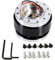 Steering Wheel Quick Release Hub Adapter ,Universal Quick Release 6 Hole Bolt Ball Steering Wheel Hub Adapter Snap Off Boss Kit (black)