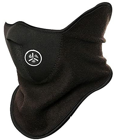 Masque d'équitation de moto, Riloer Bike Moto Demi-visage Masque facial Balaclava Sous Casque Écharpe Ski Chaud