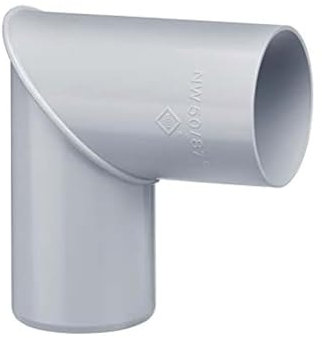 INEFA Regenrohrbogen 87 Grad für Fallrohr, PVC DN50 / 50mm, 10 Stück Grau Verbindungsstück Dachrinnenzubehör, einfache Montage, Made in Germany