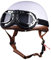 LIONCIANO Motorradhelm Mit Visier Jethelm Jet-Helm Roller-Helm Scooter-Helm Moped Mofa-Helm Chopper Retro Vespa Vintage Jethelme Rollerhelm Sturzhelm Chopper Helm(Weiß mit Brille)