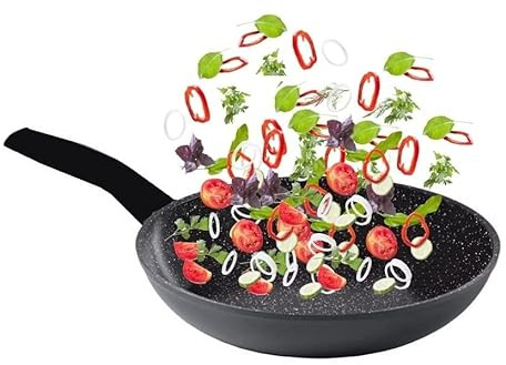 Bratpfanne FFP Serie Stielpfanne Ø20cm Induktion Braten Steak Schmorpfanne Grill Pfanne Schwarz